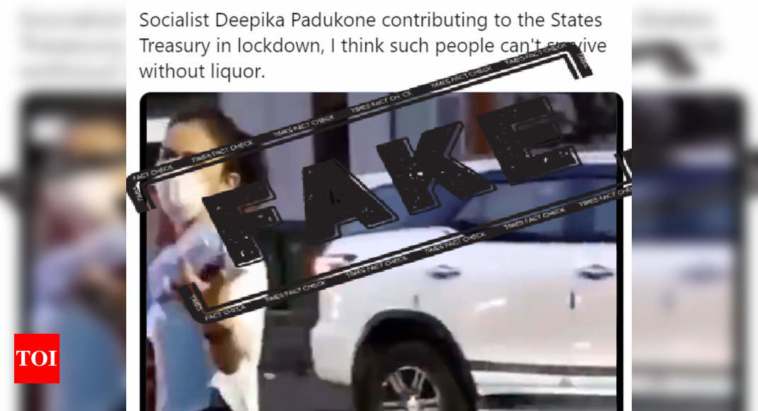 Fake: This is not Deepika Padukone buying liquor